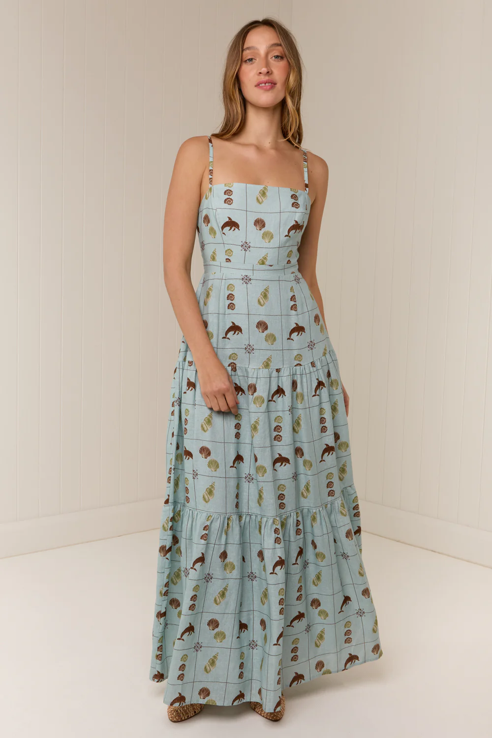 Celine Maxi Dress Seashell Tile