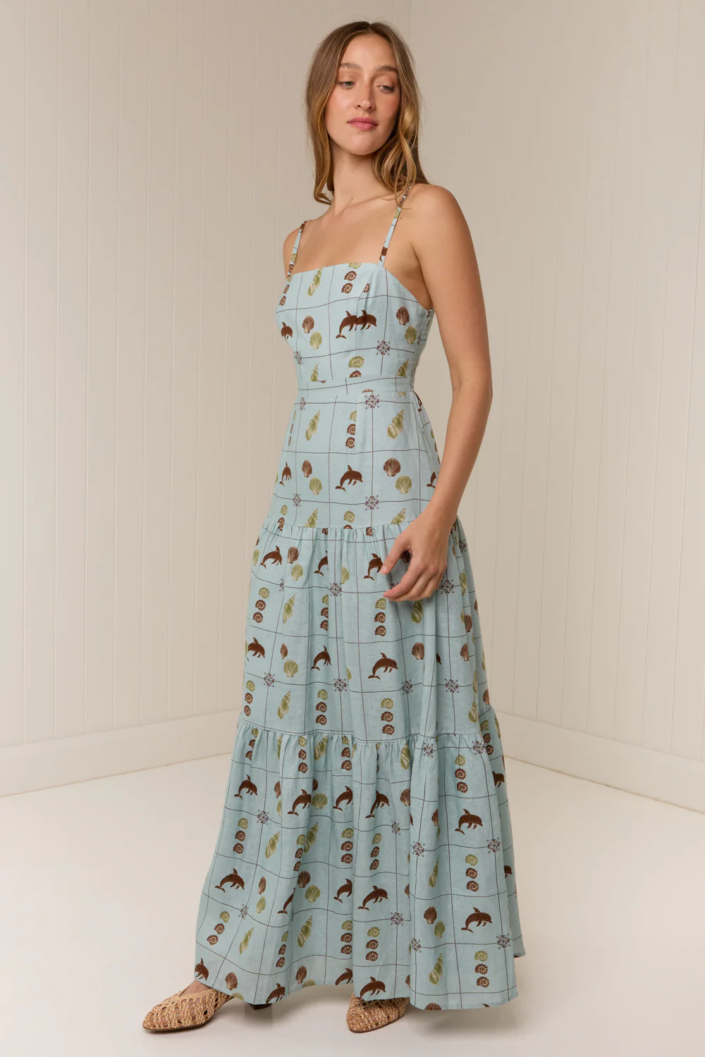 Celine Maxi Dress Seashell Tile - Image 3