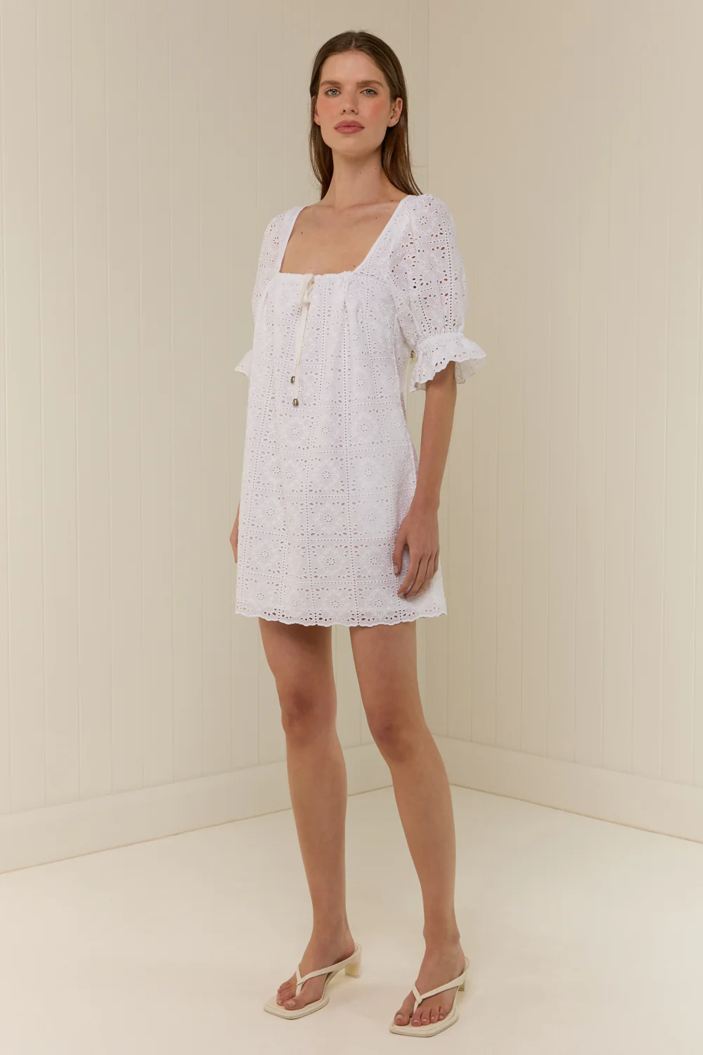 Cruise Mini Dress White - Image 3