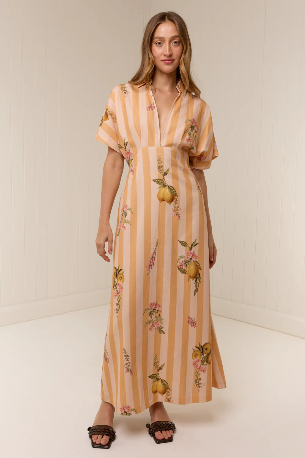 Jasmine Dress Citrus Stripe - Image 3