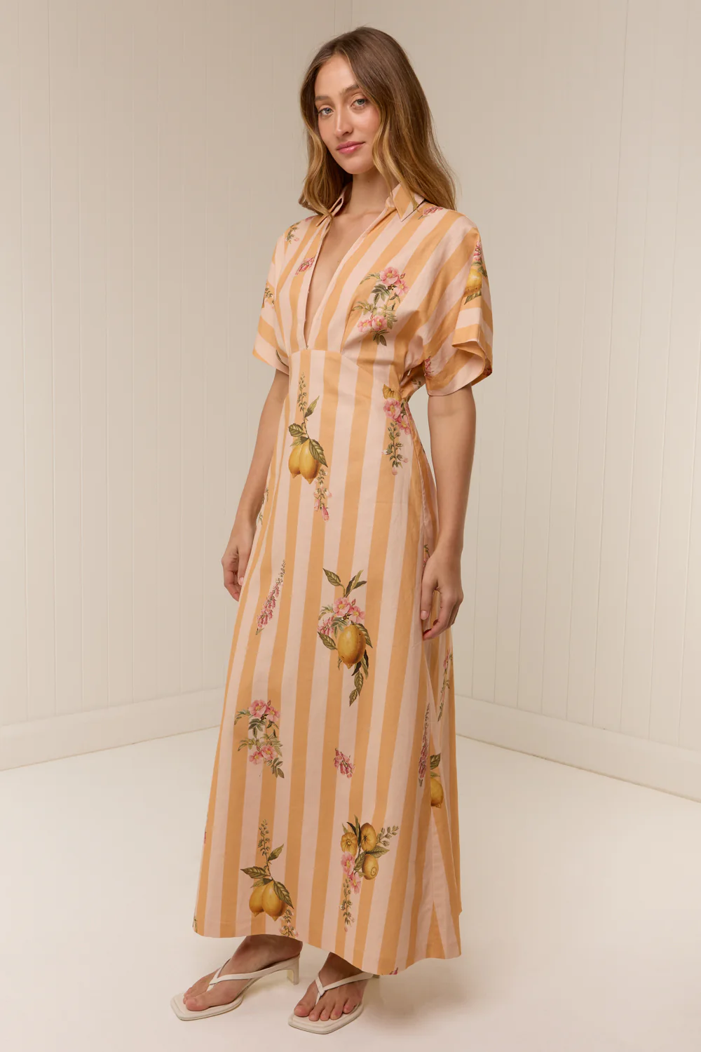 Jasmine Dress Citrus Stripe - Image 4