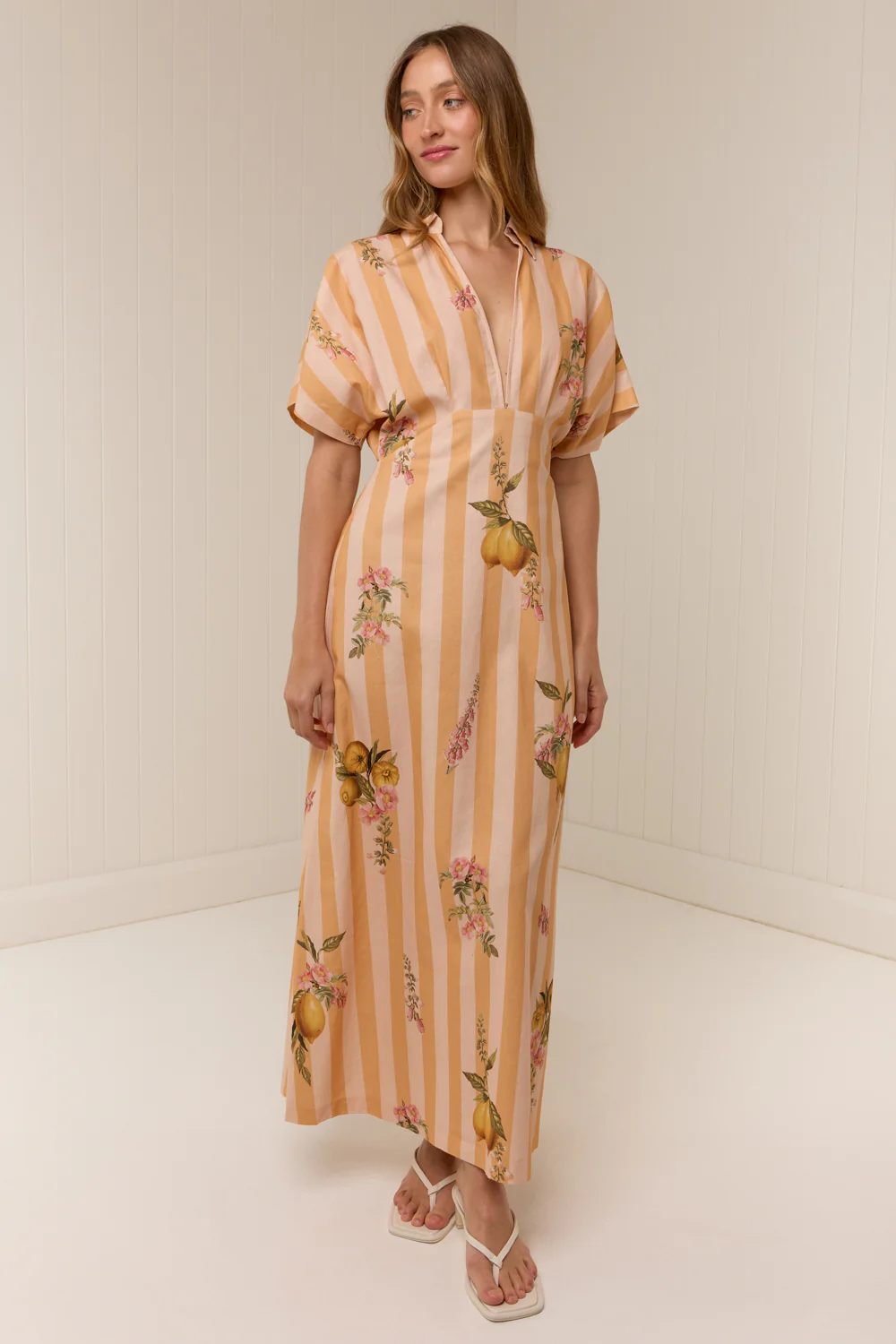 Jasmine Dress Citrus Stripe - Image 6