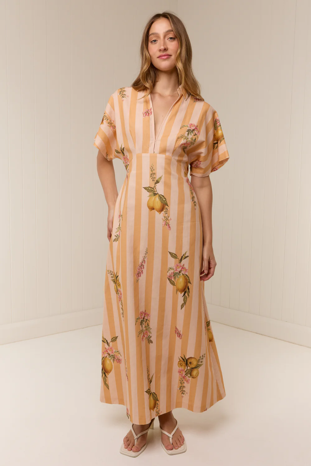 Jasmine Dress Citrus Stripe - Image 7