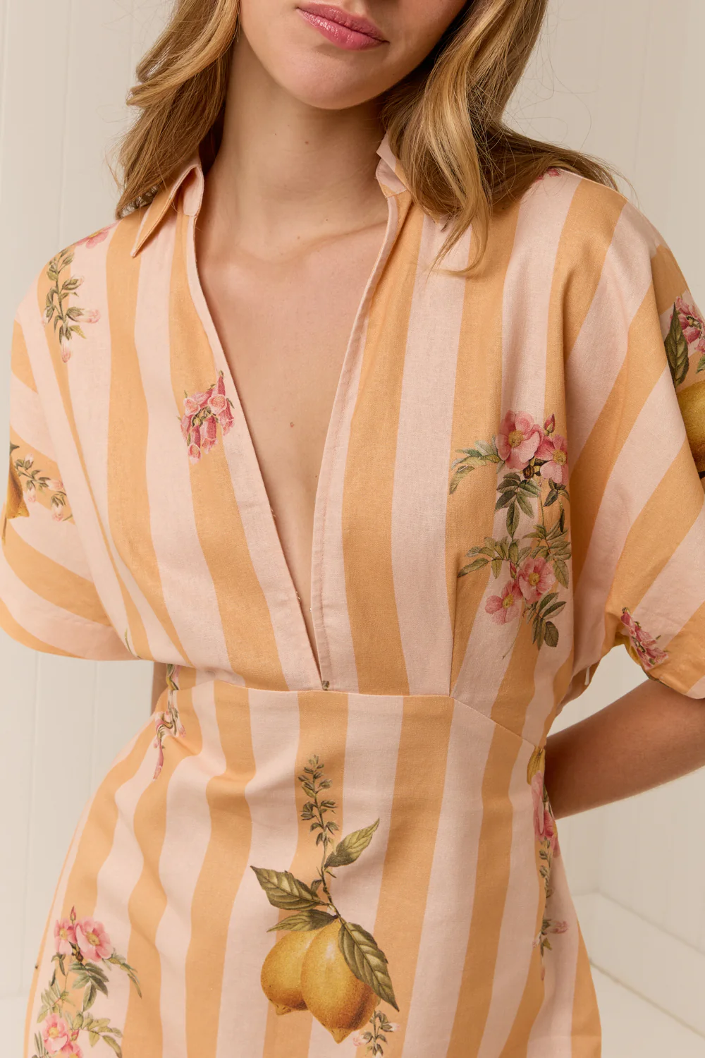 Jasmine Dress Citrus Stripe - Image 8