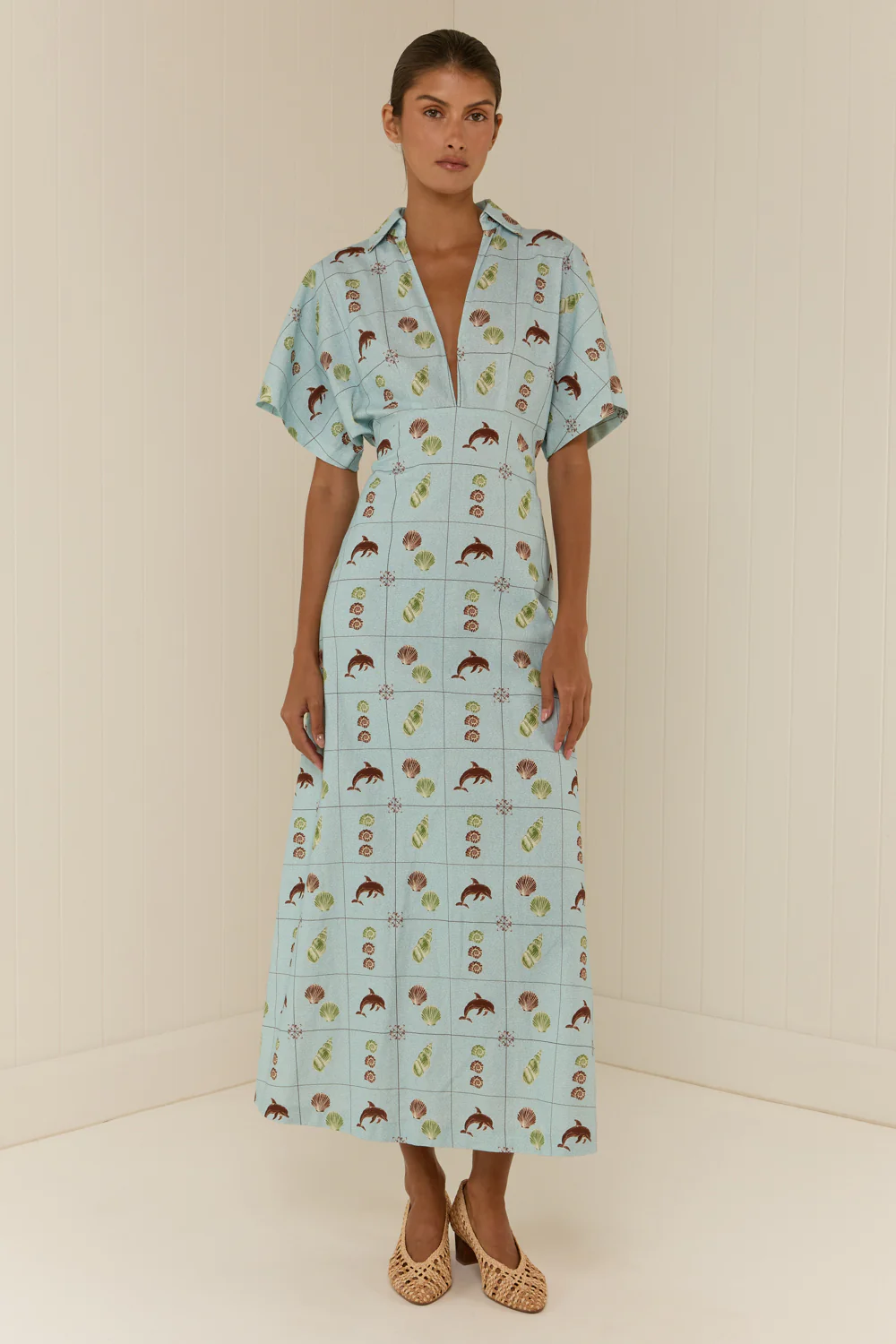 Jasmine Dress Seashell Tile