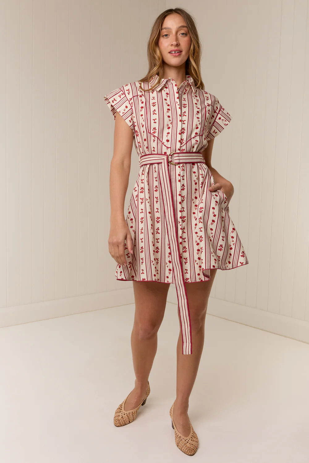 Manon Mini Dress Raye Fleur - Image 3