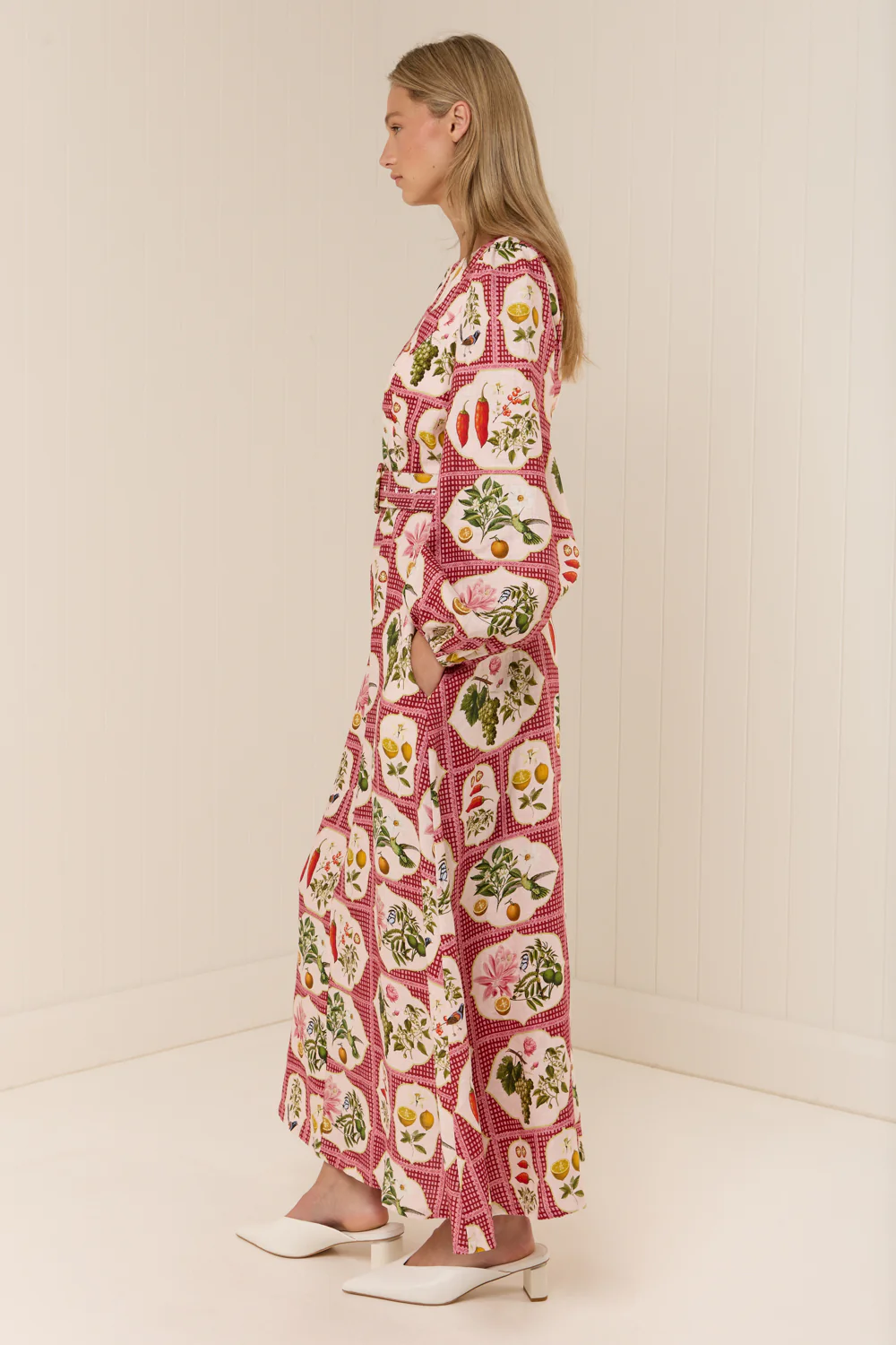 Melrose Dress Pink Citrus Tile - Image 4