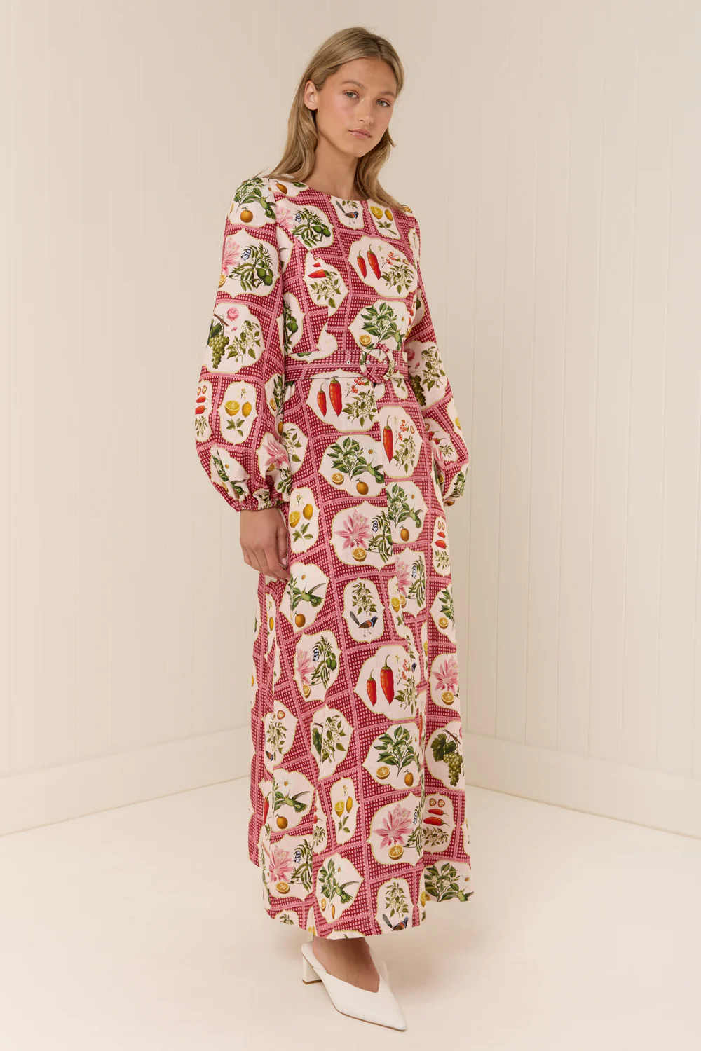 Melrose Dress Pink Citrus Tile - Image 5