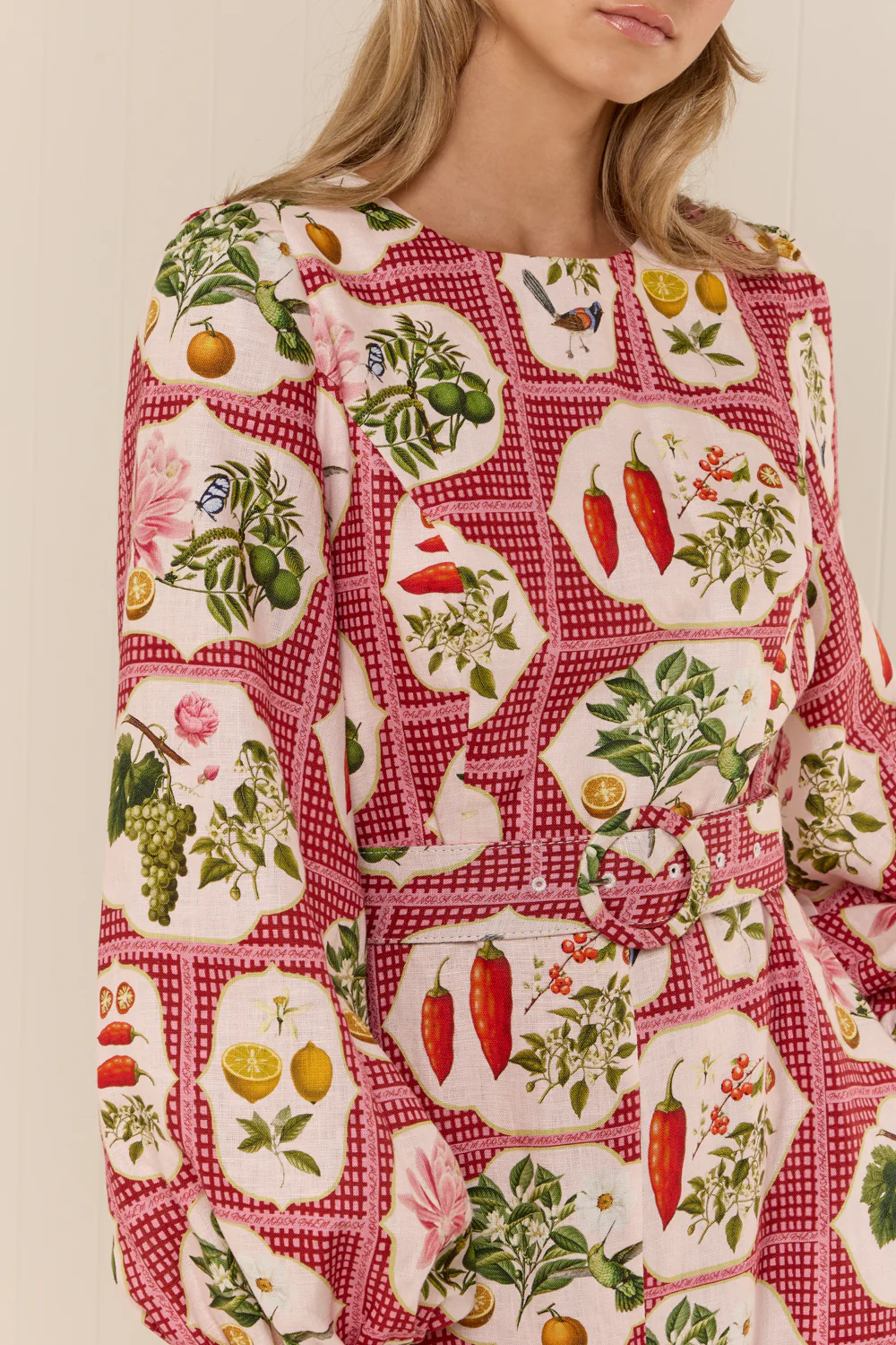 Melrose Dress Pink Citrus Tile - Image 7