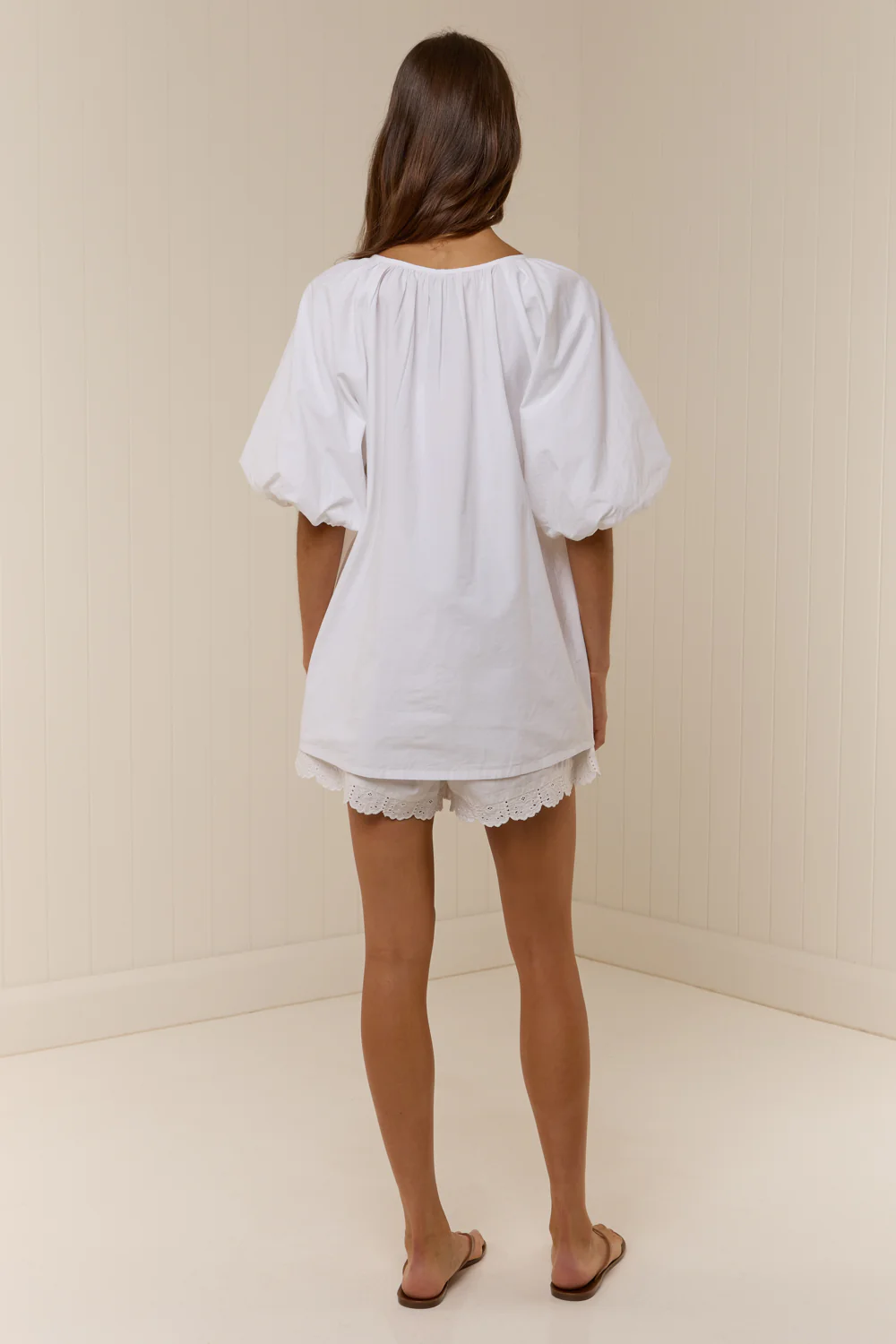Olive Shorts with Lace White - Image 4