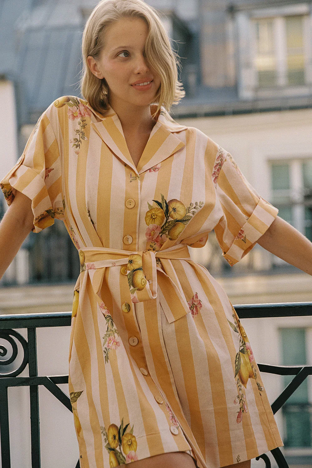 Rey Dress Citrus Stripe - Image 7