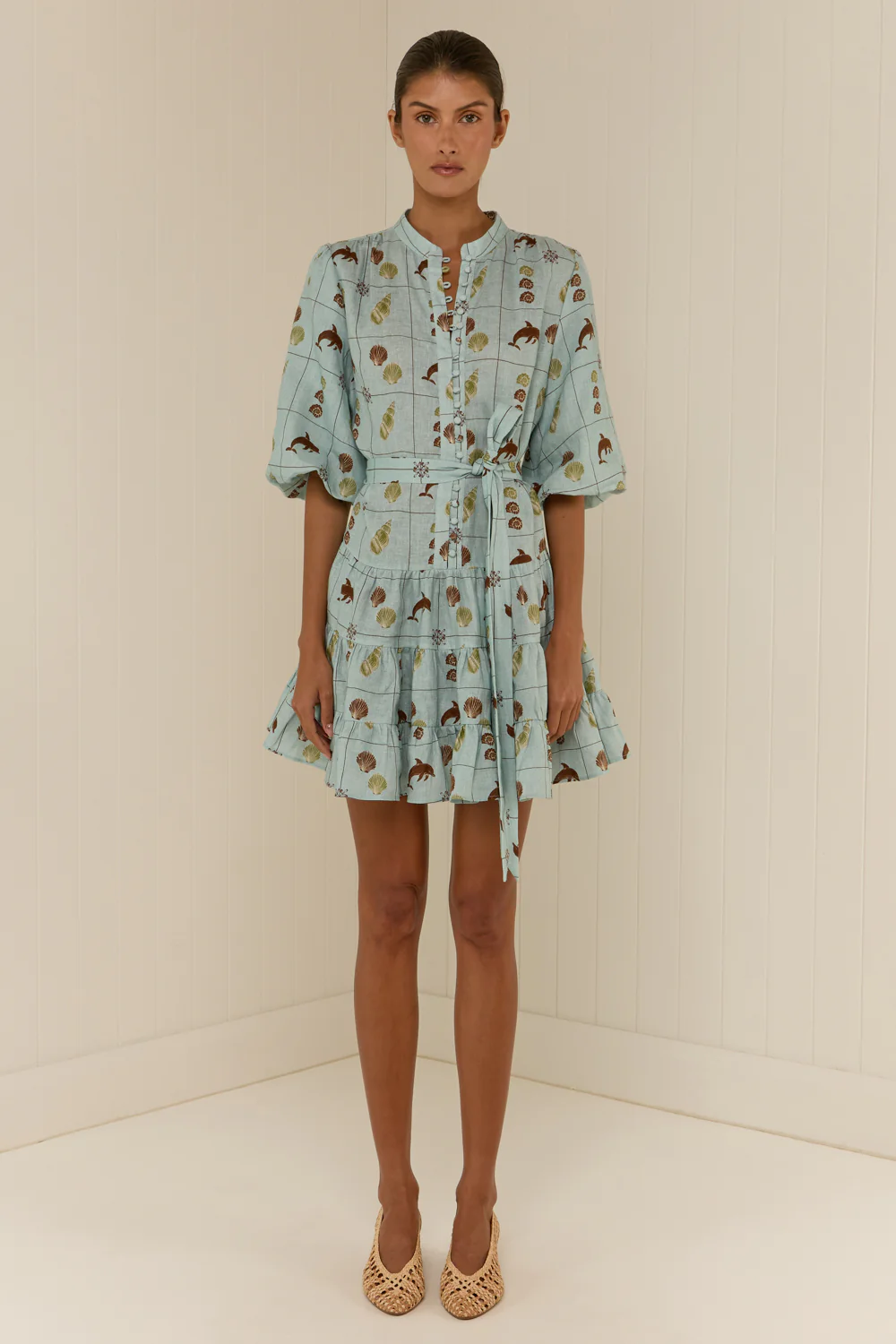 Ruba Mini Dress Seashell Tile - Image 3