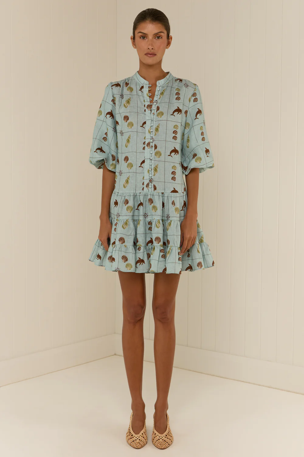 Ruba Mini Dress Seashell Tile - Image 6
