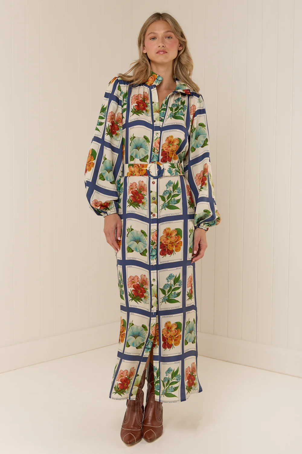 Tessie Dress Vintage Botanical - Image 3